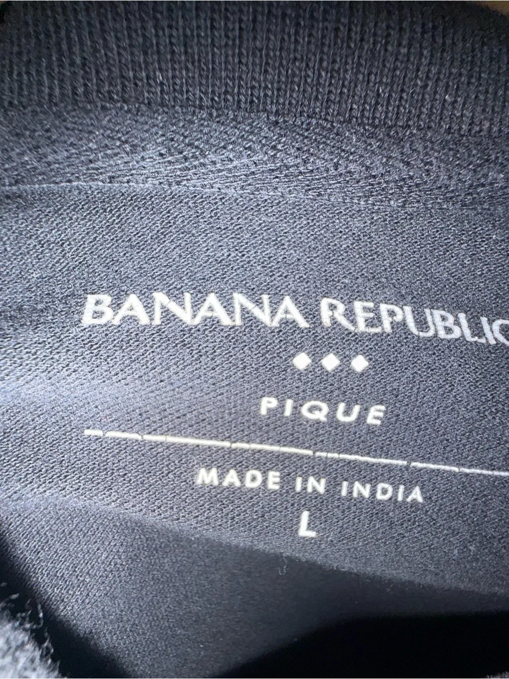 Banana Republic Black Men's Polo with Classic Collar